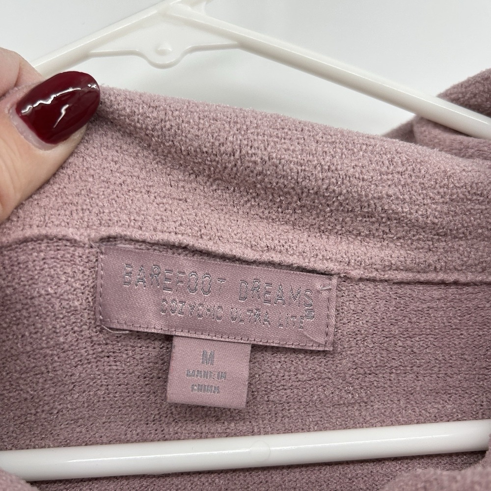 Barefoot Dreams Cozychic Ultralite Cowl Neck Tunic Sweater Size Med Pink‎ Lounge - Picture 5 of 9